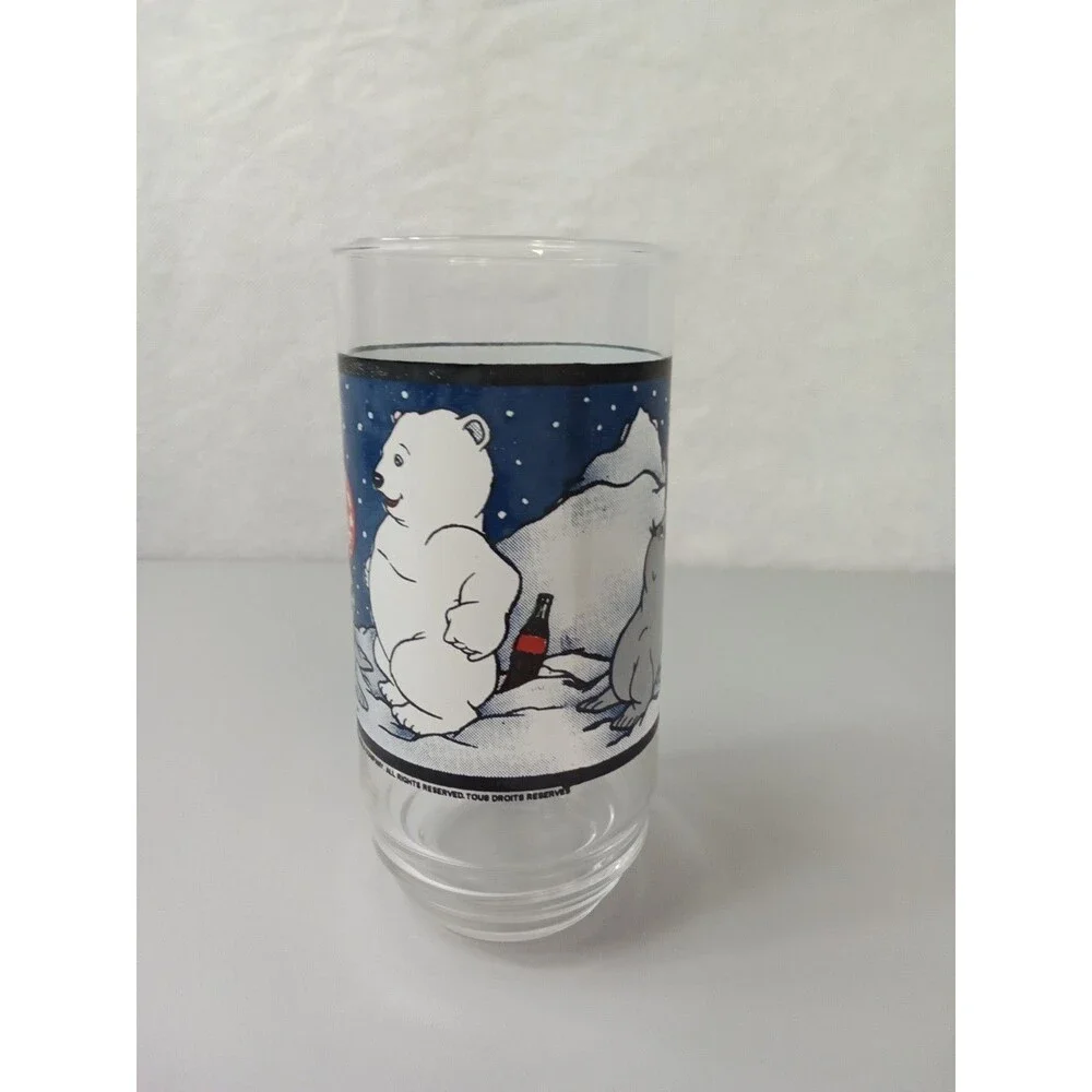 Coca-Cola Winter Baby Polar Bear and Seal Glasses 1997‎  Vintage